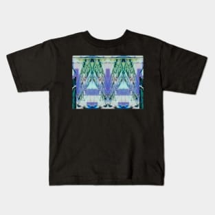 Green and purple Tie-dye Pattern Kids T-Shirt